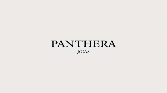 Panthera Joias serif wordmark on a warm ivory background